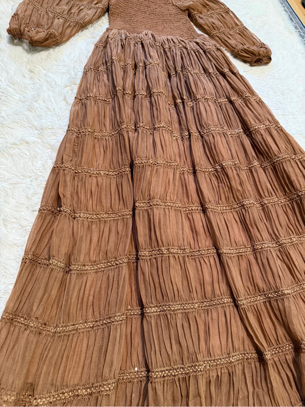 Indie Blue Women's Pippa Maxi in Mocha Chiffon - Size XS - Picture 4 of 8